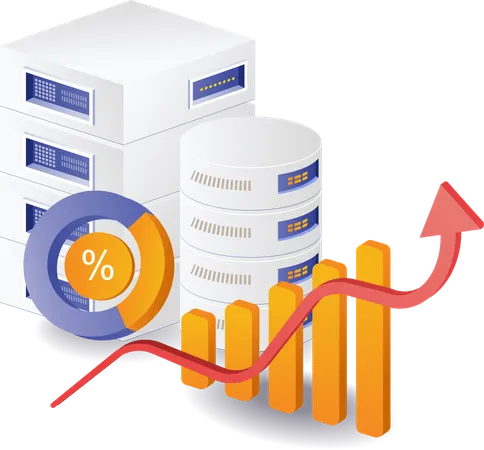 Database server analysis data  Illustration