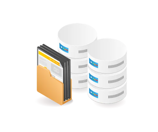 Database server folder  Illustration