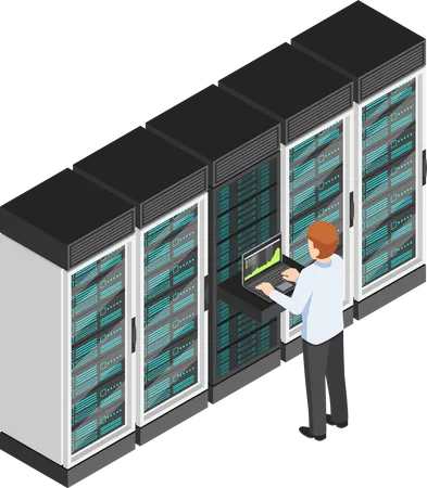 Database server management  Illustration