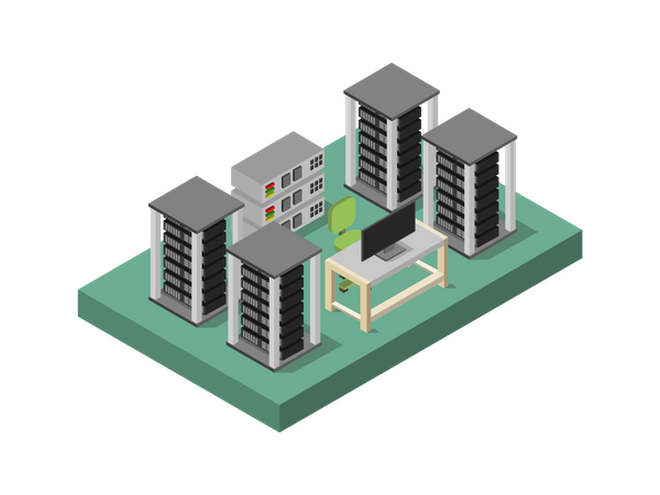 Database Server Room  Illustration