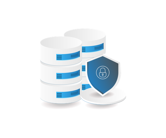 Database server security management  Illustration