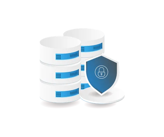 Database server security management  Illustration