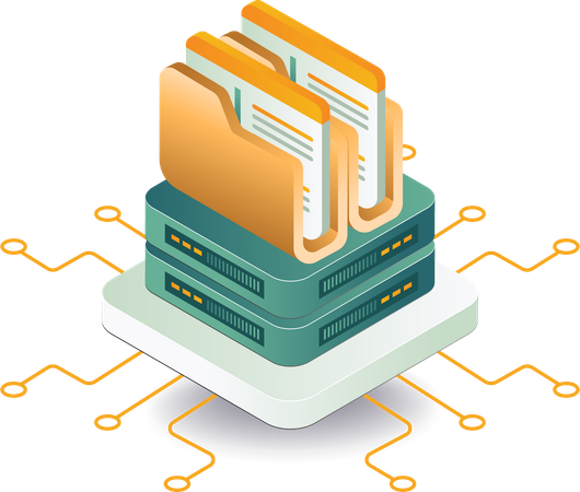 Database server technology  Illustration