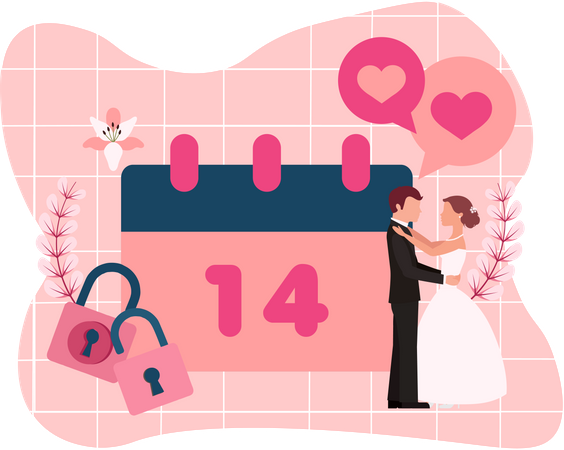 Date de marriage  Illustration