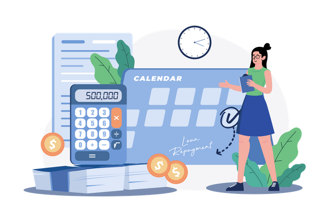 Date de remboursement du prêt  Illustration