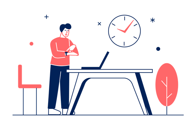 Date limite de travail  Illustration