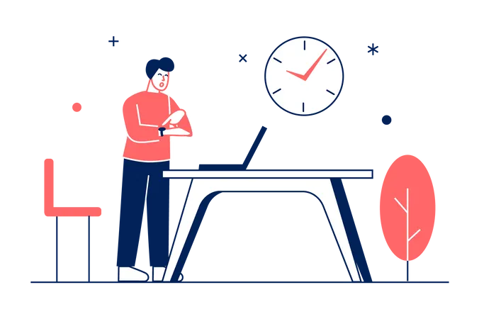 Date limite de travail  Illustration