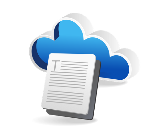 In der Cloud gespeicherte Datei  Illustration