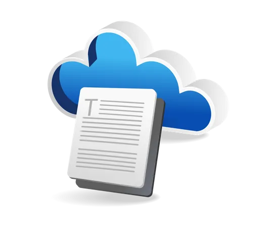 In der Cloud gespeicherte Datei  Illustration