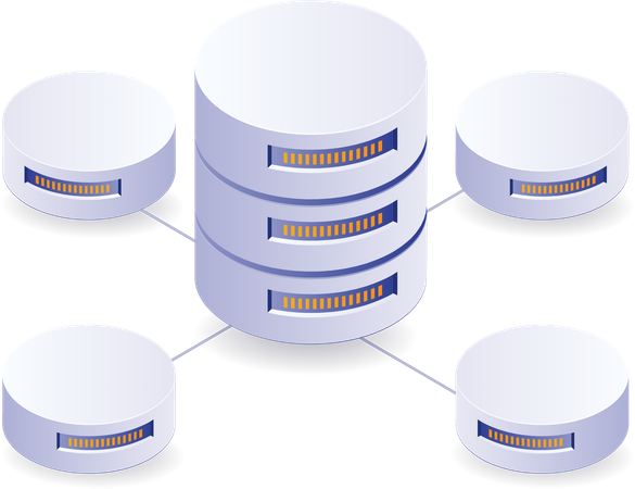 Dateiverwaltungs-Datenbanknetzwerk  Illustration