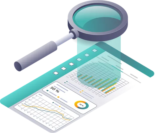 Datenanalyse für die Geschäftsentwicklung  Illustration