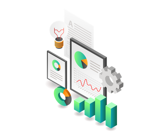 Idee zur Datenanalyse  Illustration