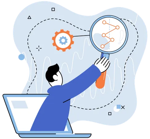 Die Metapher der Datenanalyse unterstreicht die transformative Kraft datengestützter Erkenntnisse  Illustration