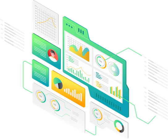 Datenanalyse-Monitor  Illustration