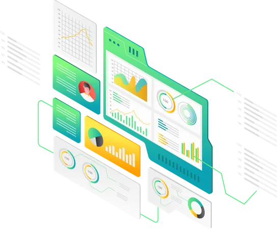 Datenanalyse-Monitor  Illustration