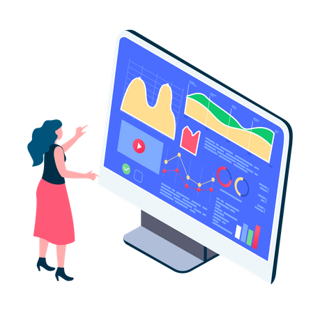 Datenanalyse nach Mitarbeiter  Illustration