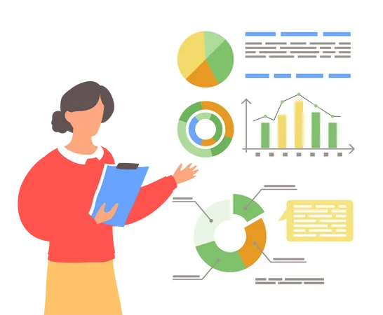 Datenanalyse nach Mitarbeiter  Illustration