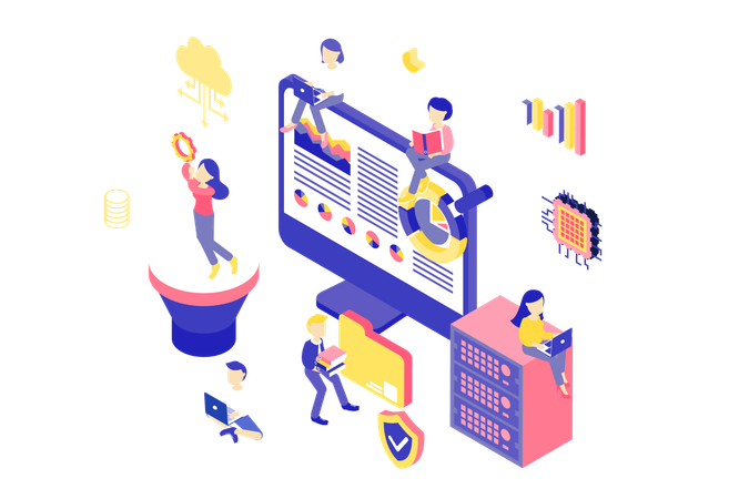 Datenanalyse und Datenmanagement  Illustration