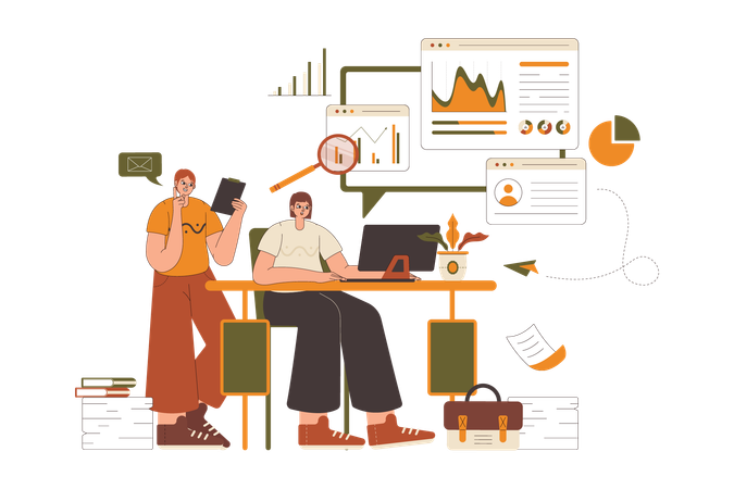 Data Analyst: Umsetzung der Analyseergebnisse  Illustration