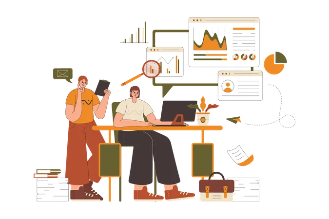 Data Analyst: Umsetzung der Analyseergebnisse  Illustration