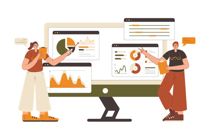 Datenanalyst: Visualisierungsdaten  Illustration