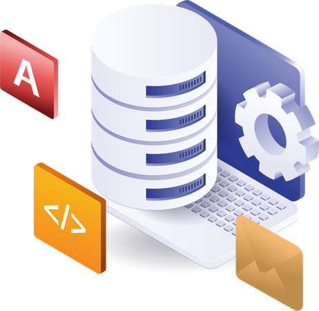 Datenbank-Computerserver  Illustration