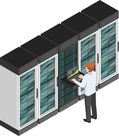 Datenbankserververwaltung  Illustration