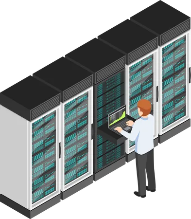 Datenbankserververwaltung  Illustration