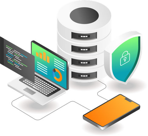 Datenbank-Sicherheitsanalyst  Illustration