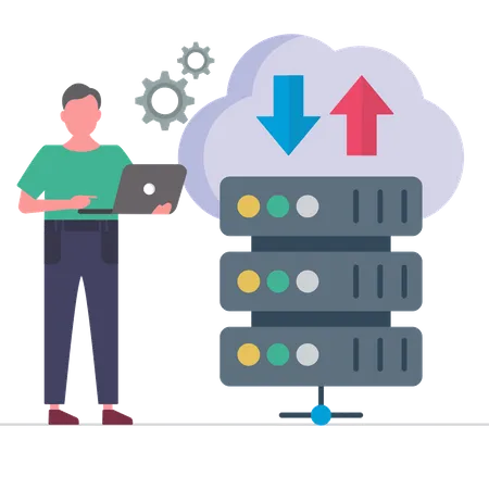 Datenbankadministrator  Illustration