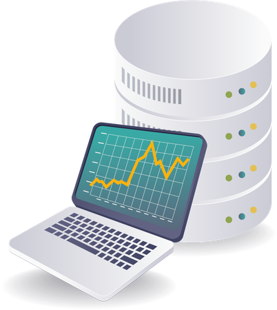 Datenbankanalyse in Technologiesystemen  Illustration