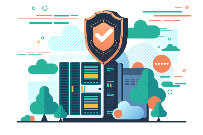 Datenbanksicherheit des Unternehmens  Illustration