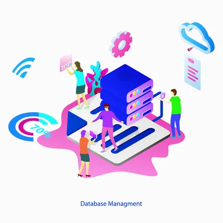 Datenbankmanagement  Illustration