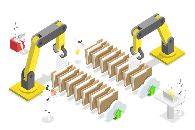 Datenextraktion mit RPA  Illustration