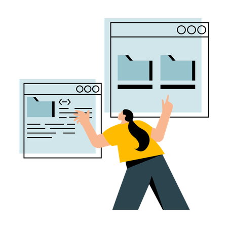 Datenfreigabe durch Mitarbeiter in der Cloud  Illustration