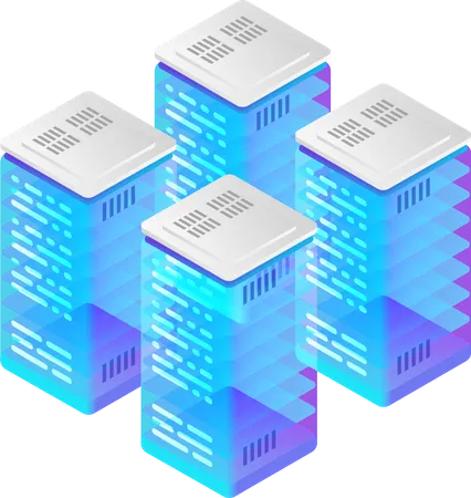 Datenhosting-Server  Illustration