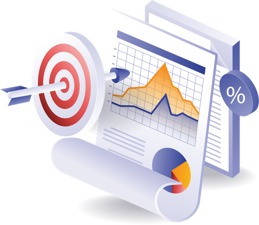 Geschäftsentwicklungsziele für Datenmanagementanalysten  Illustration