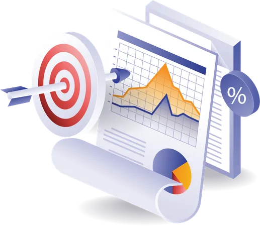 Geschäftsentwicklungsziele für Datenmanagementanalysten  Illustration