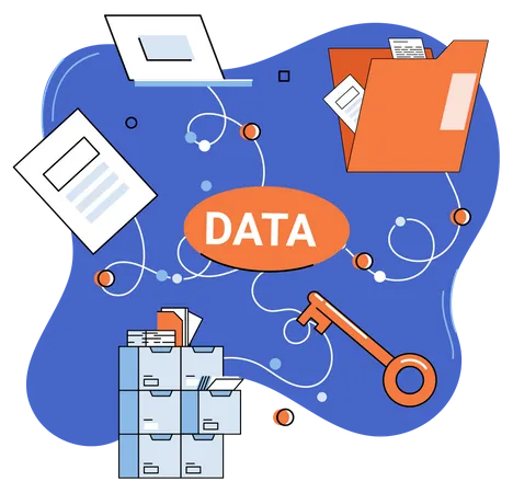 Datenmanagement und Datenschutz  Illustration