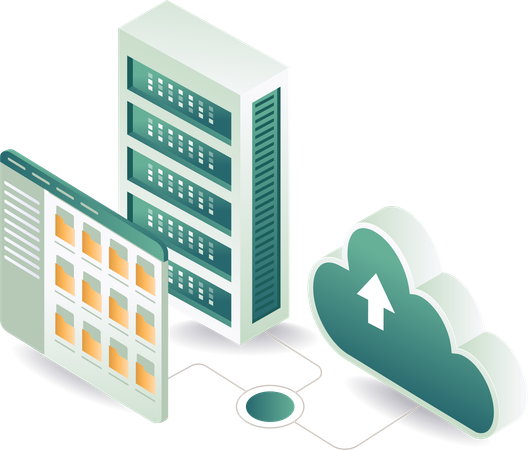 Datenserver-Cloud-Netzwerk  Illustration