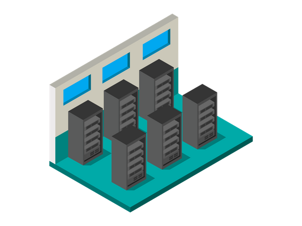 Datenserverraum  Illustration