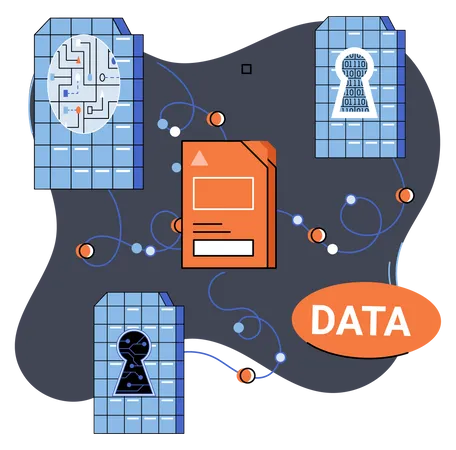 Datensicherheit und Datenschutz  Illustration