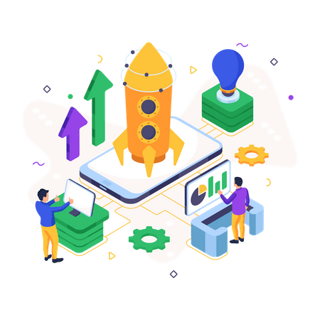 Datenstart  Illustration