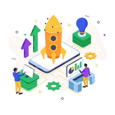 Datenstart  Illustration