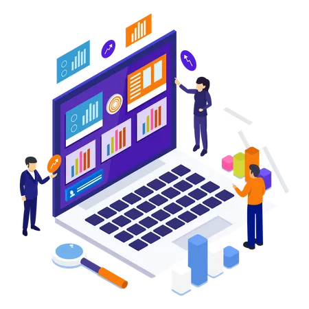 Datenstatistiken  Illustration