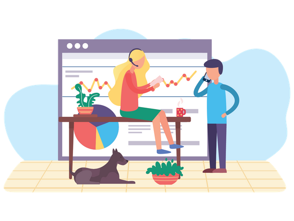 Datenstatistik und -analyse  Illustration