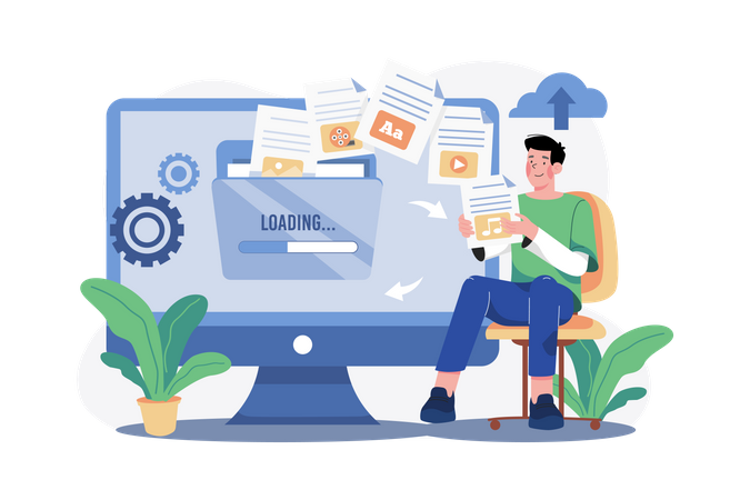 Datentransfer  Illustration