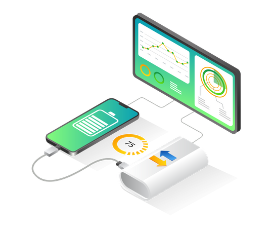 Datentransfer  Illustration