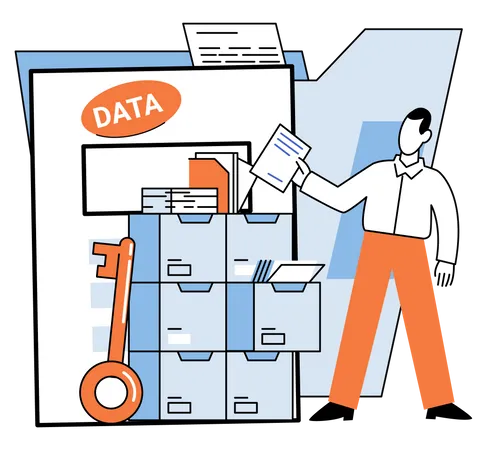 Datenmanagement und Datenschutz  Illustration