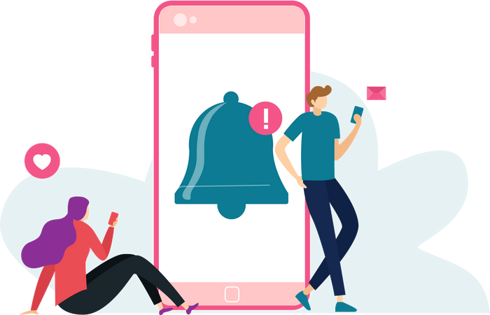 Dating-Anwendung Illustration